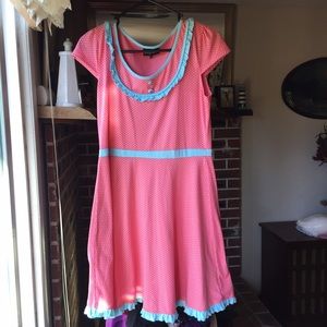 sourpuss pink polka dot sailor dress