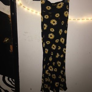 Long stretchy floral skirt