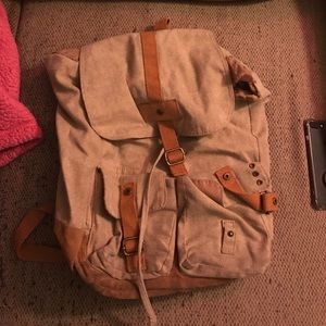 tan backpack