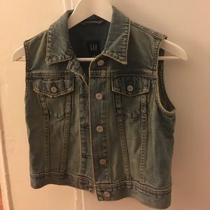 Gap - petite denim vest - M
