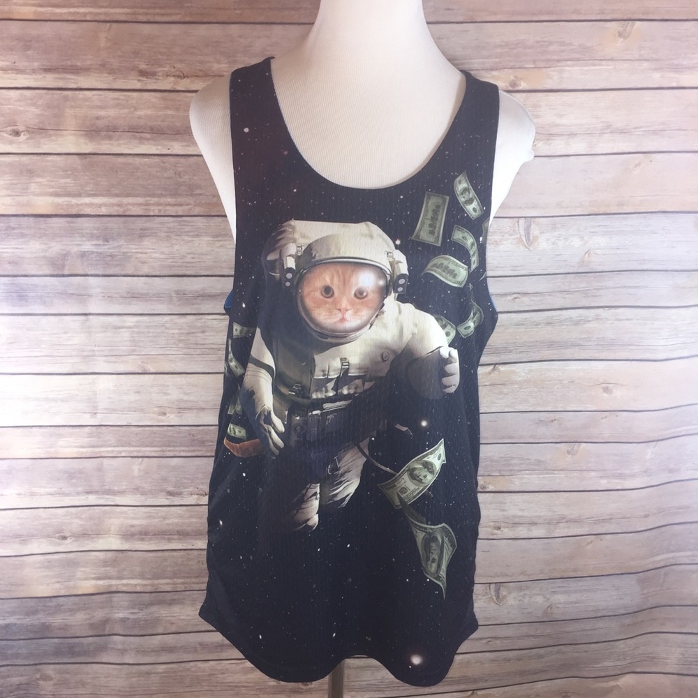CATS AND CASH Women's L/Men's M tank🐱💵