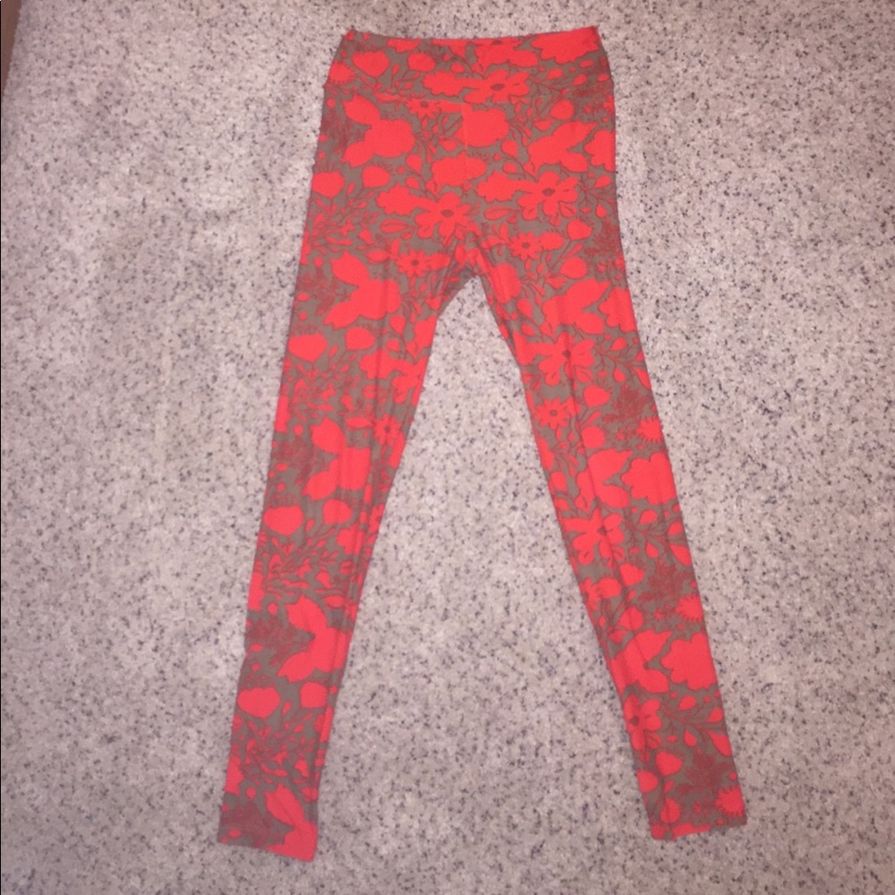 OS LulaRoe floral leggings
