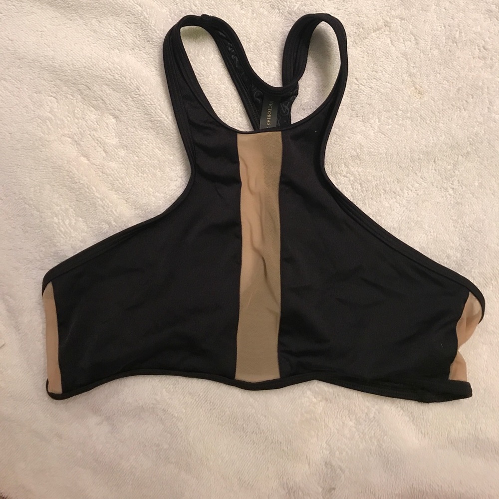 Racer Back Black Bikini Top