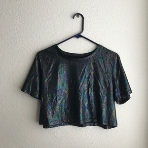 Crop Top with Oil Slick design