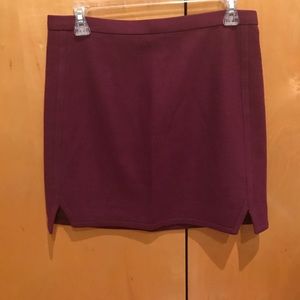 J. Crew Burgundy Shirttail Mini Skirt - Size 4
