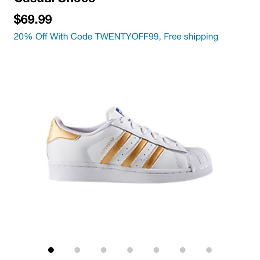 Adidas Super Star in Gold and White