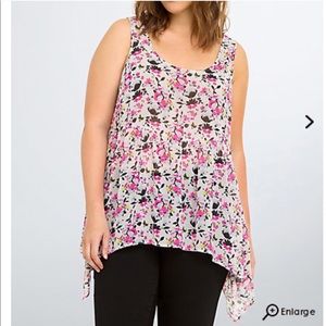 Torrid floral chiffon top