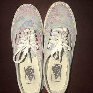 Vans Authentic Floral Suede Womens Shoes Size 7