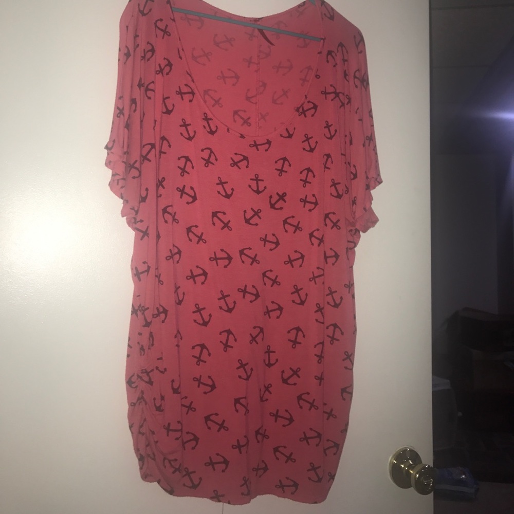 Plus size anchor top