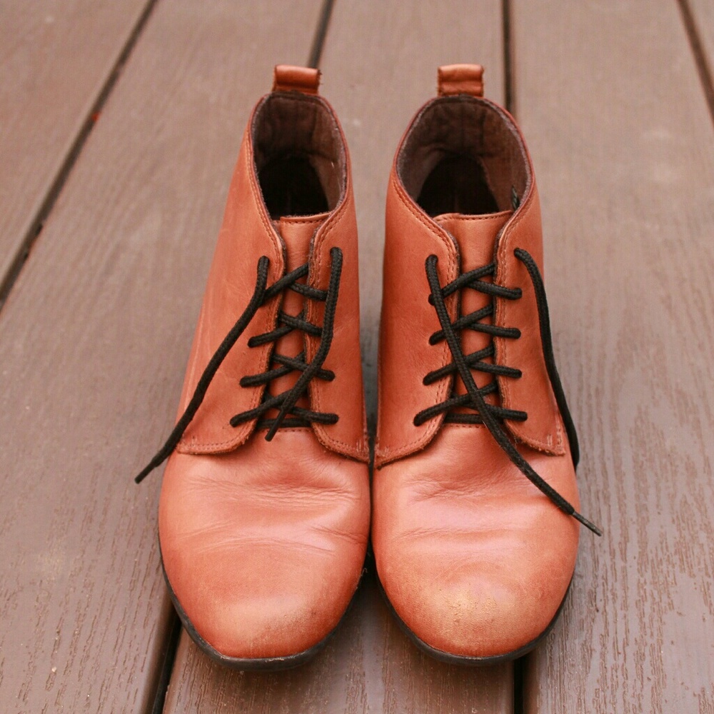 Brown ankle booties