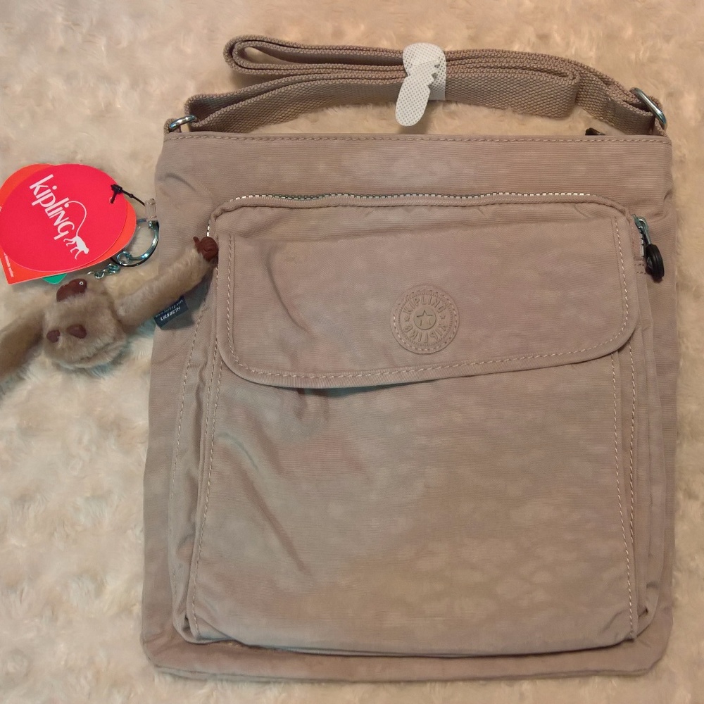 NWT Kipling Machida Crossbody Bag CaffeLatte/Khaki