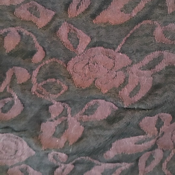 Free People Plum and Black Burnout Dress Size L - Picture 3 of 4