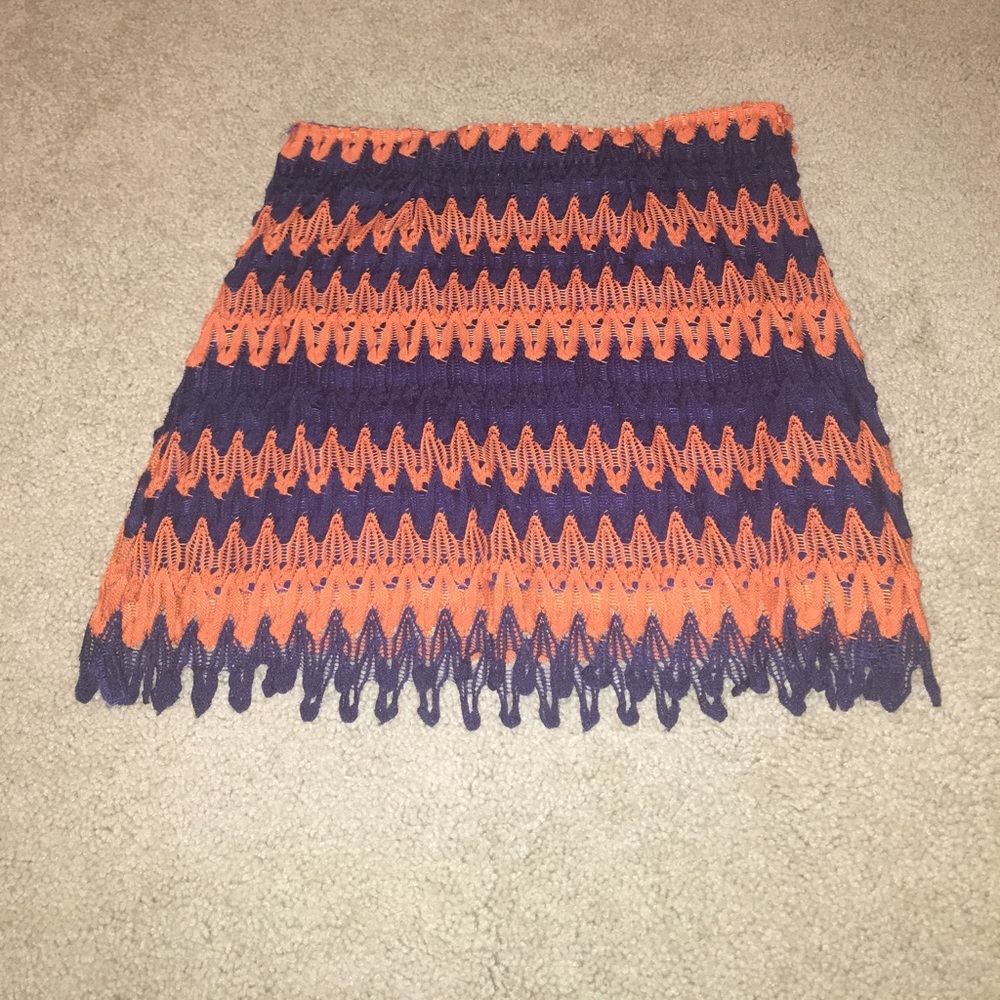 Beautiful orange and Blue Judith March skirt