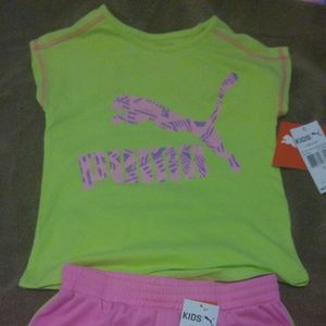 Girls 2 piece puma short set 5