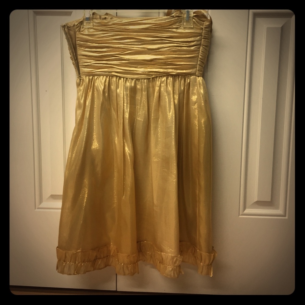Betsy Johnson Gold Shimmer Cocktail Dress