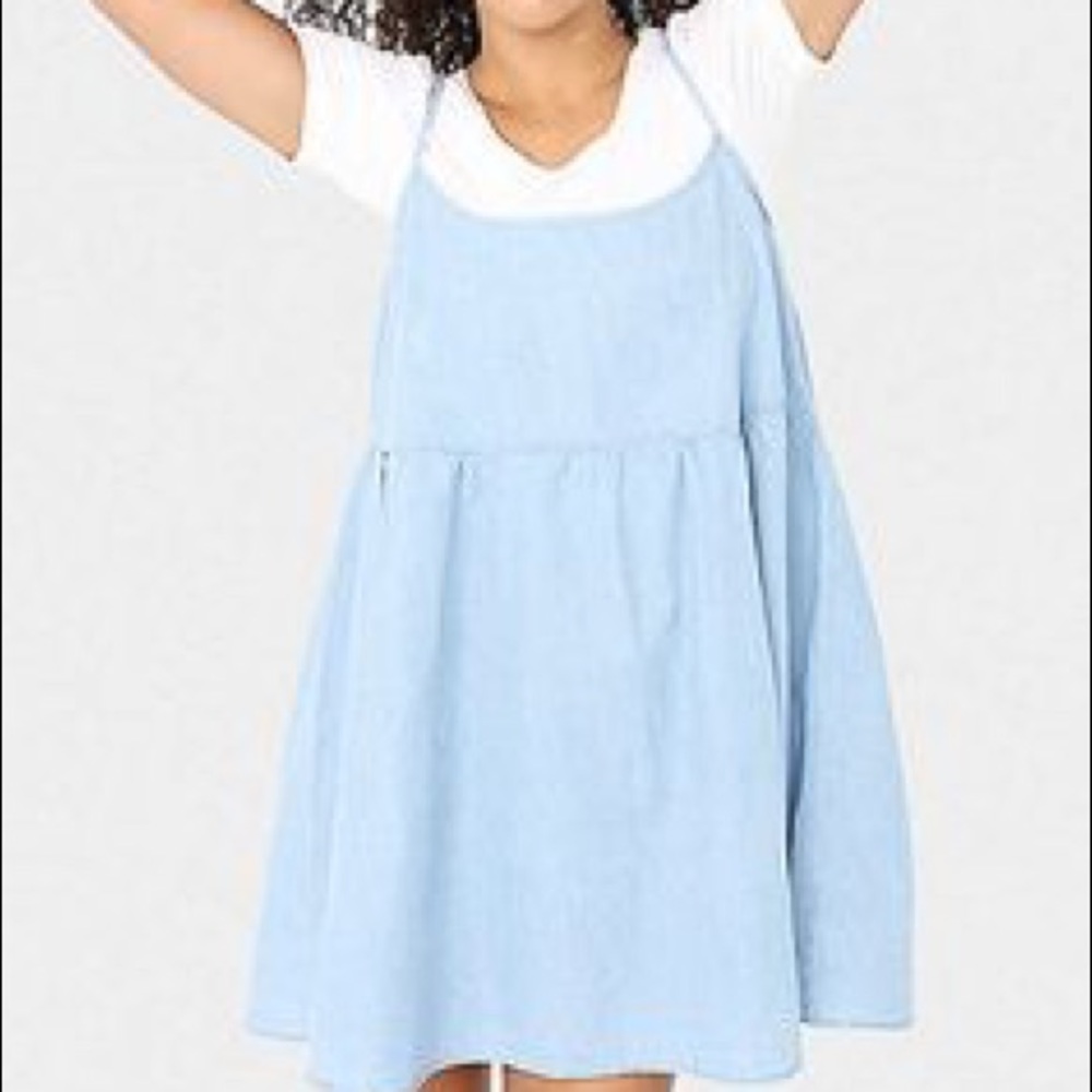 Poof Apparel Babydoll Denim Dress
