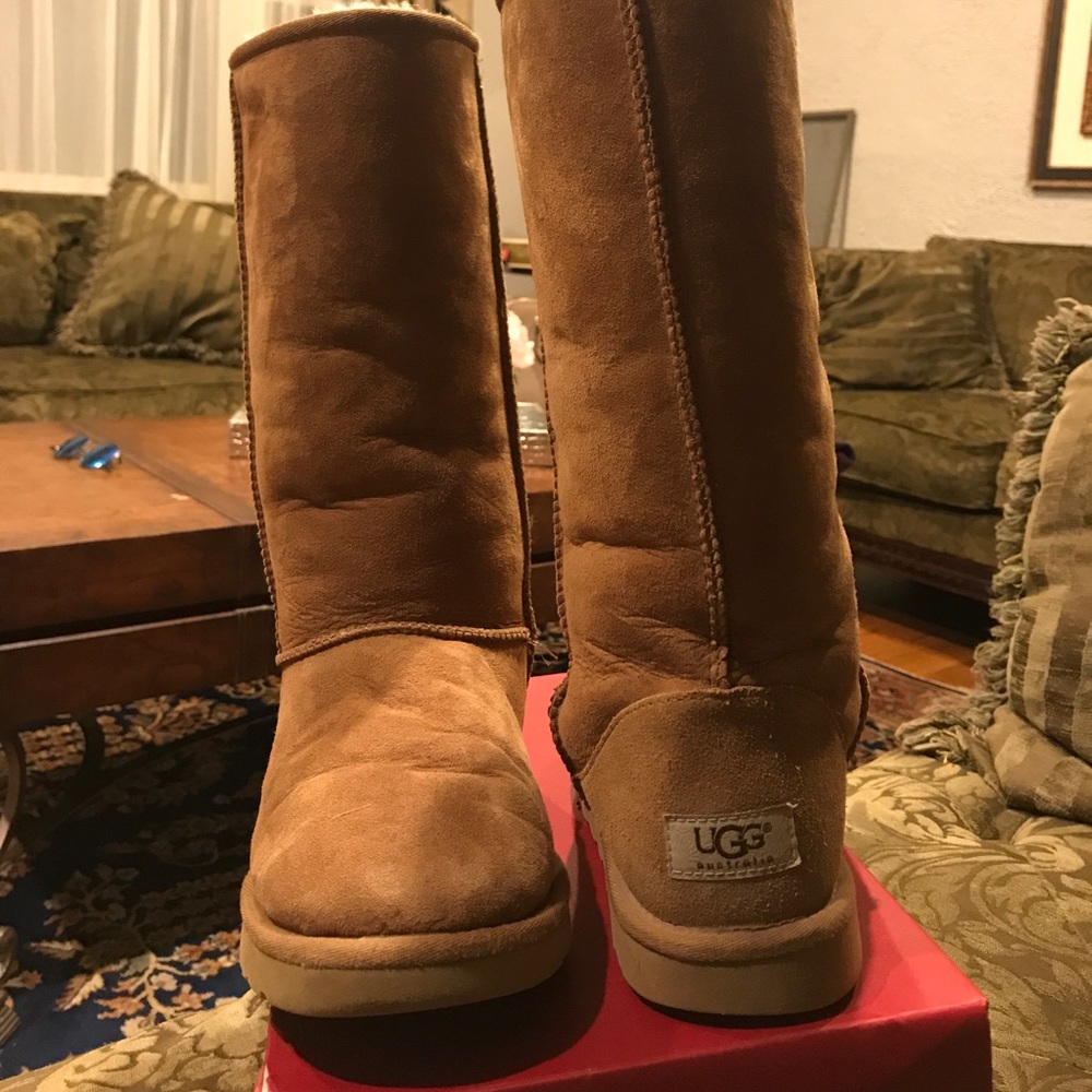 Authentic tall classic chestnut Uggs