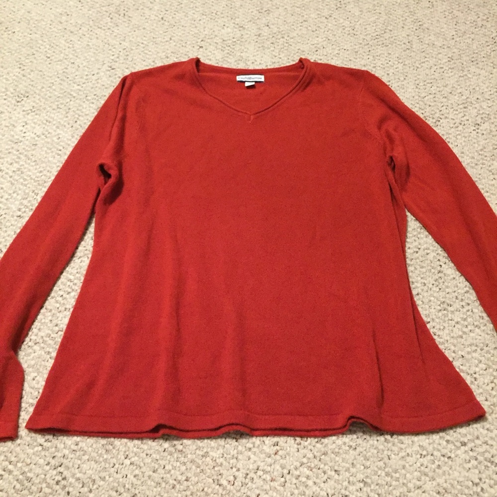 3/$18 SALE **HP* NWOT Super soft red vneck sweater