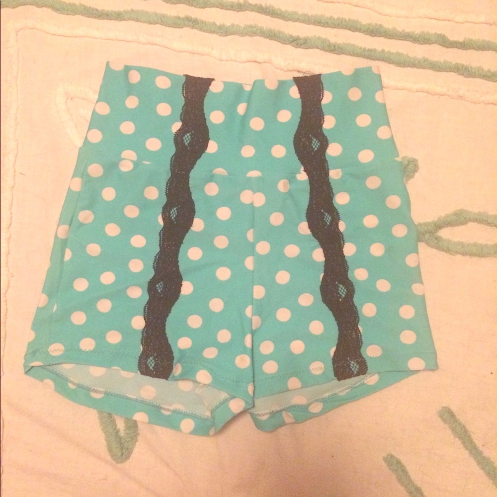 Booty and the Geek Light Blue Aqua Pin Up Shorts