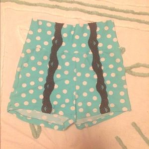 Booty and the Geek Light Blue Aqua Pin Up Shorts
