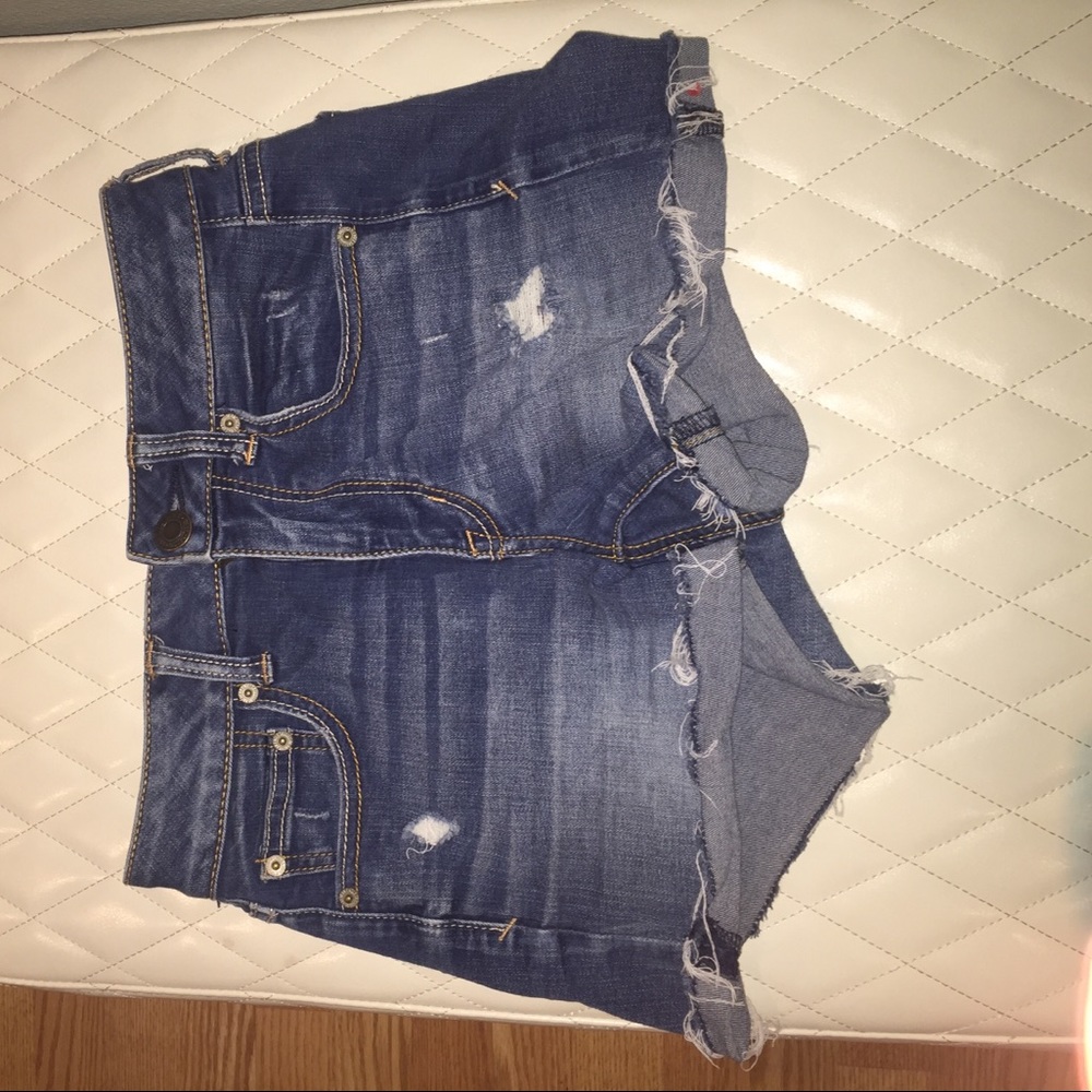 American Eagle Frayed High Waisted Shorts