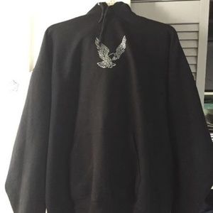 Jerzees Black Embellished Hoodie Women's Size XL