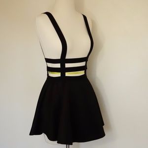 Black caged overalls Skirt