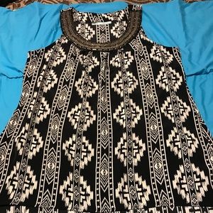 Never worn Maurice Tank with detailed beading