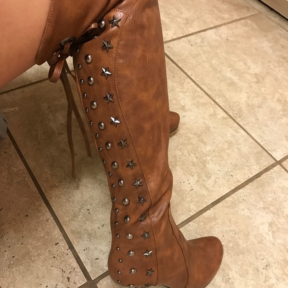 Over the knee heel boots