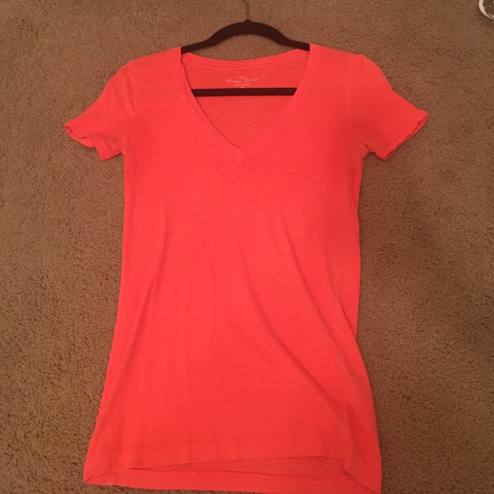 Orange Vintage Cotton Tee J Crew
