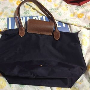 Small Purple Longchamp Le Pliage handbag Authentic
