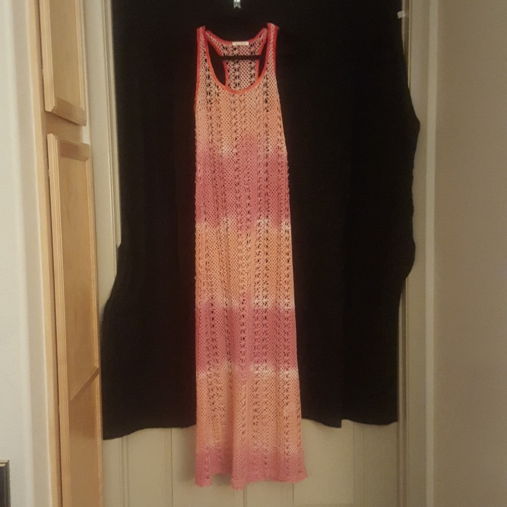 Ombre crocheted maxi dress