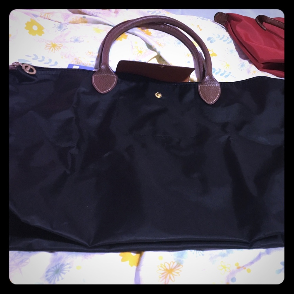 Large Black Le Pliage Longchamp Tote Authentic