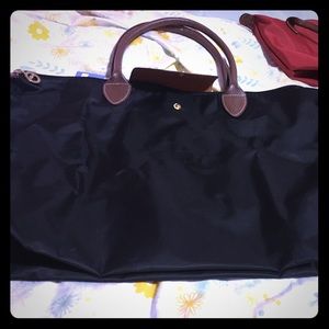 Large Black Le Pliage Longchamp Tote Authentic