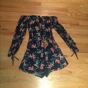 Xhilaration off the shoulder floral romper