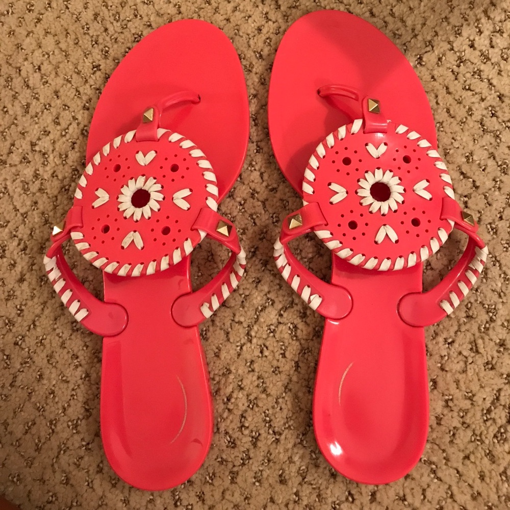 size 8 pink jack rogers jellies