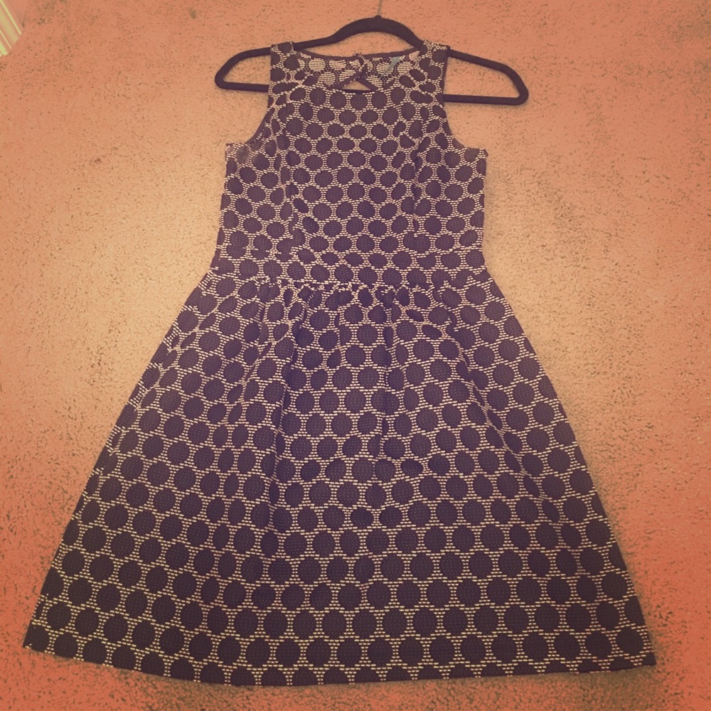 Fun fit and flare navy dress
