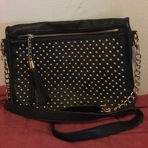 Vintage studded black purse