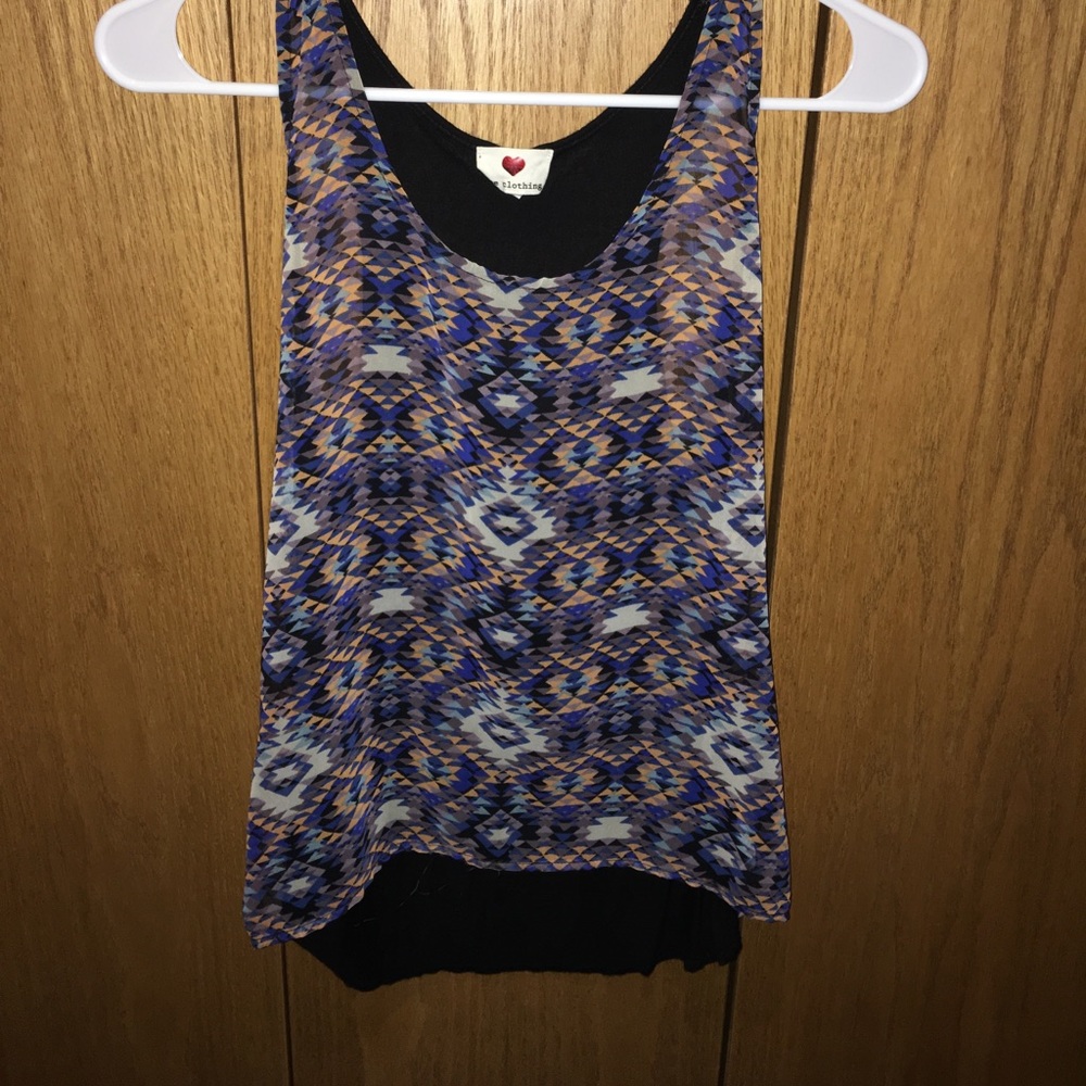 ⚠️ Aztec Printed Sheer Tank