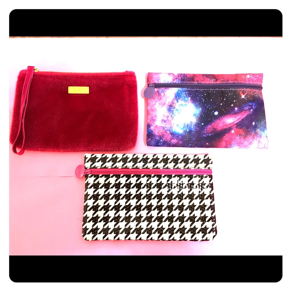 New IPSY Cosmetic or Change Purses, Lot of 3