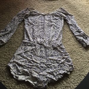 LA hearts blue and white romper