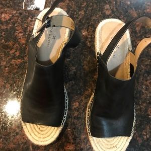 Caslon Sutton Black sling back  Wedges-never worn