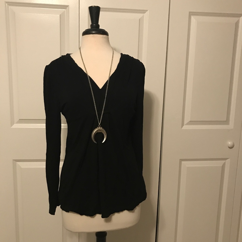 Black long sleeve top