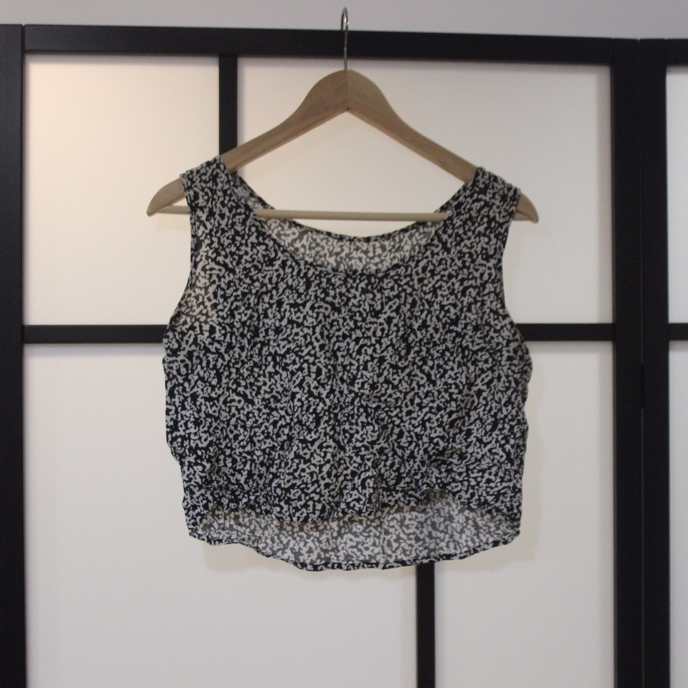 American Apparel Marble Notebook Crop Top