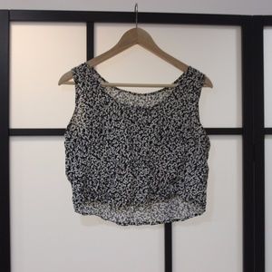 American Apparel Marble Notebook Crop Top
