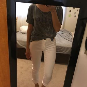 White High-Waisted Skinny Jeans