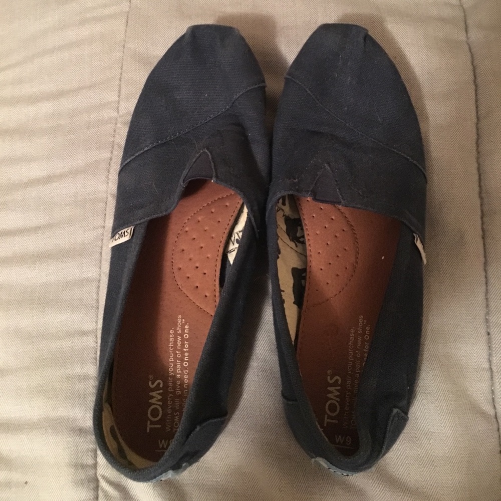 Gently Worn Navy Blue Toms