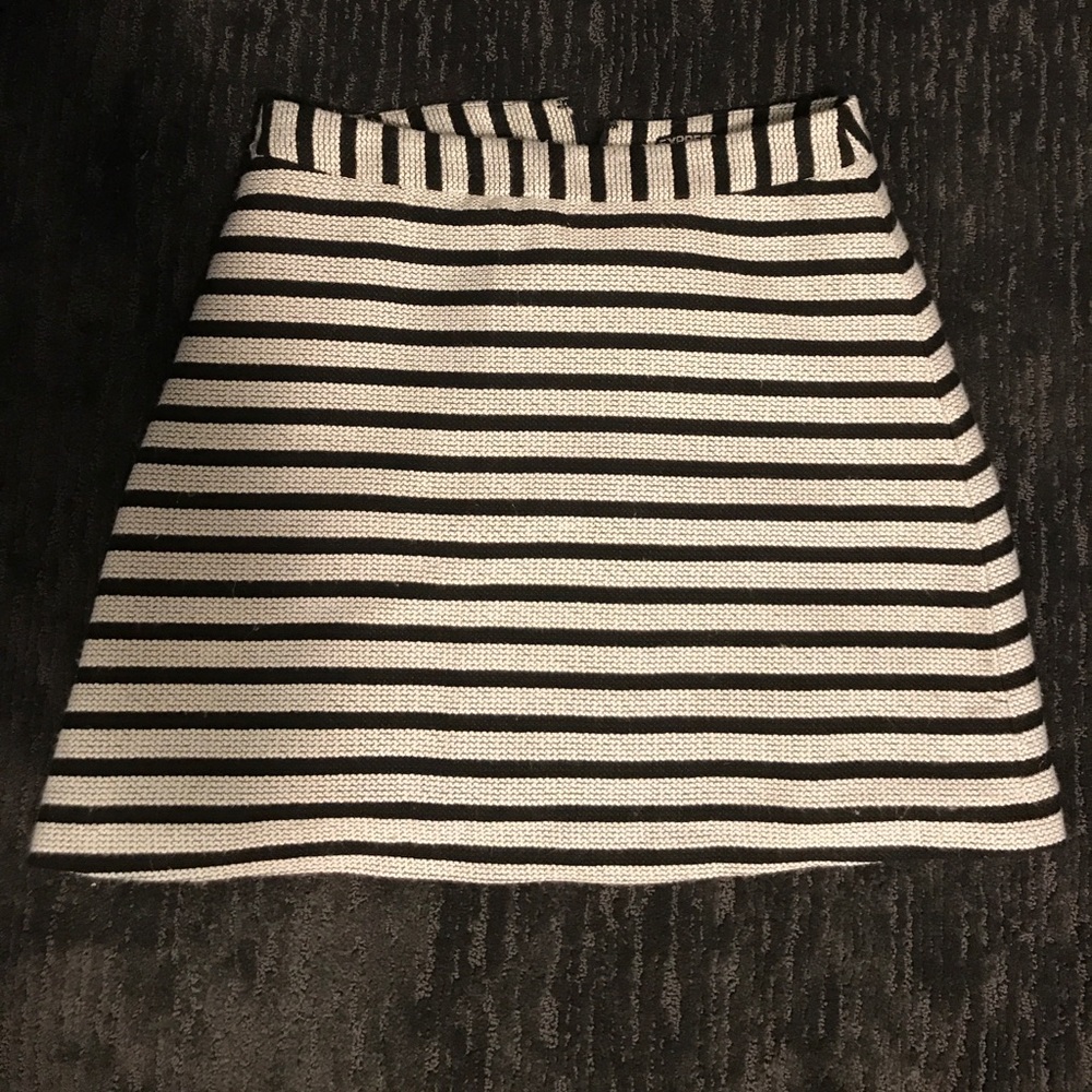Striped A-Line Skirt