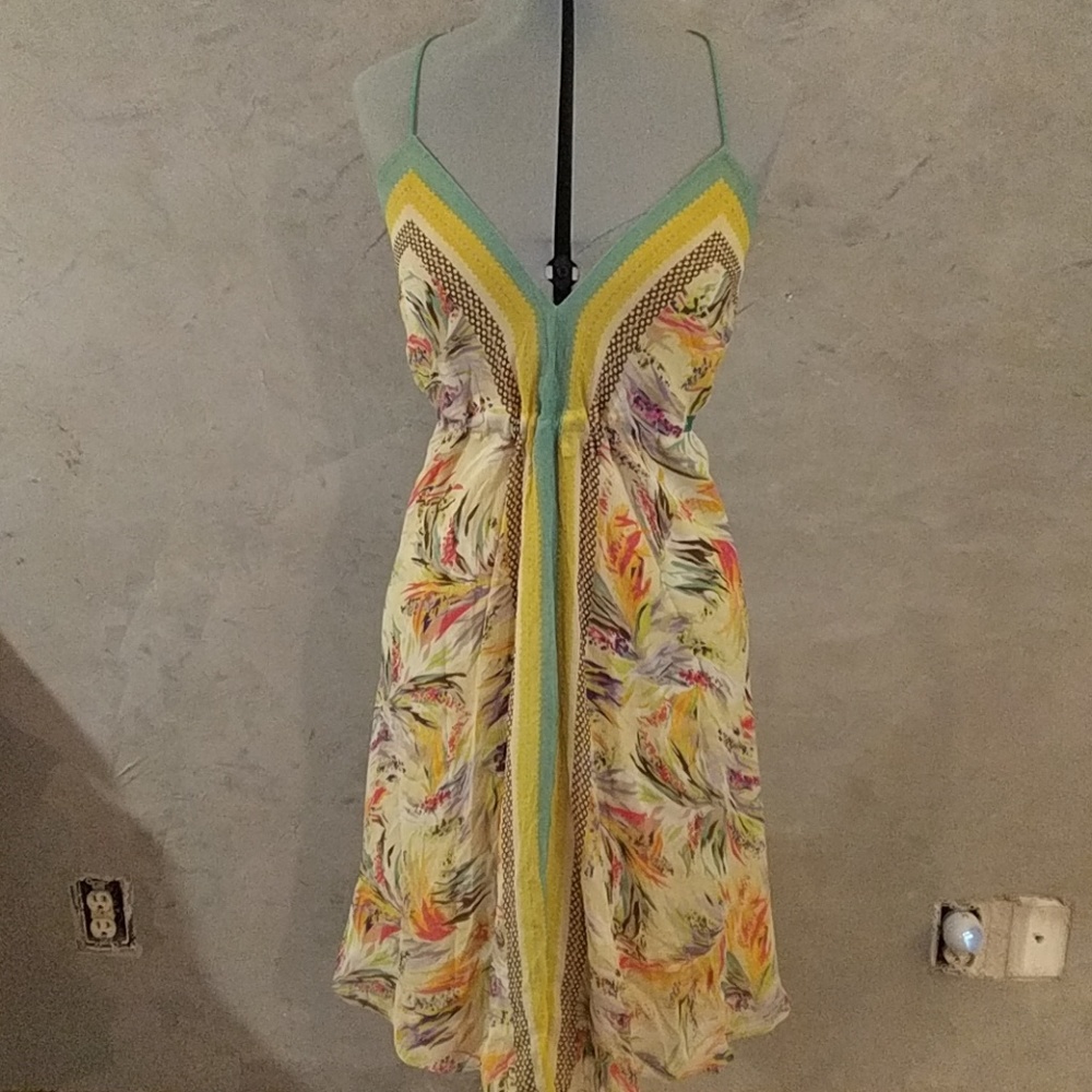 Nicole Miller Silk Multi-color Dress