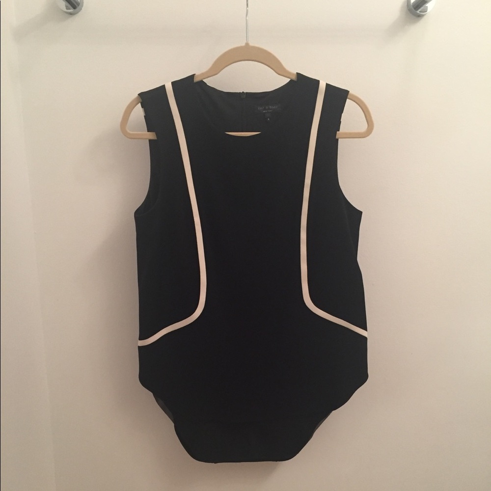 Rag and Bone asymmetrical (high-low) top.